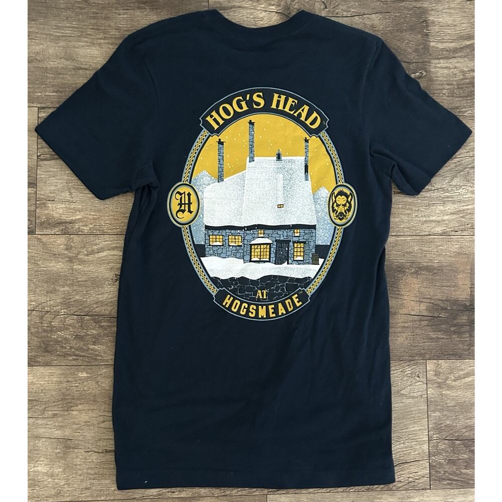 Universal Studios Officially Licensed Harry Potter Hog’s Head Pub T Shirt Navy S
